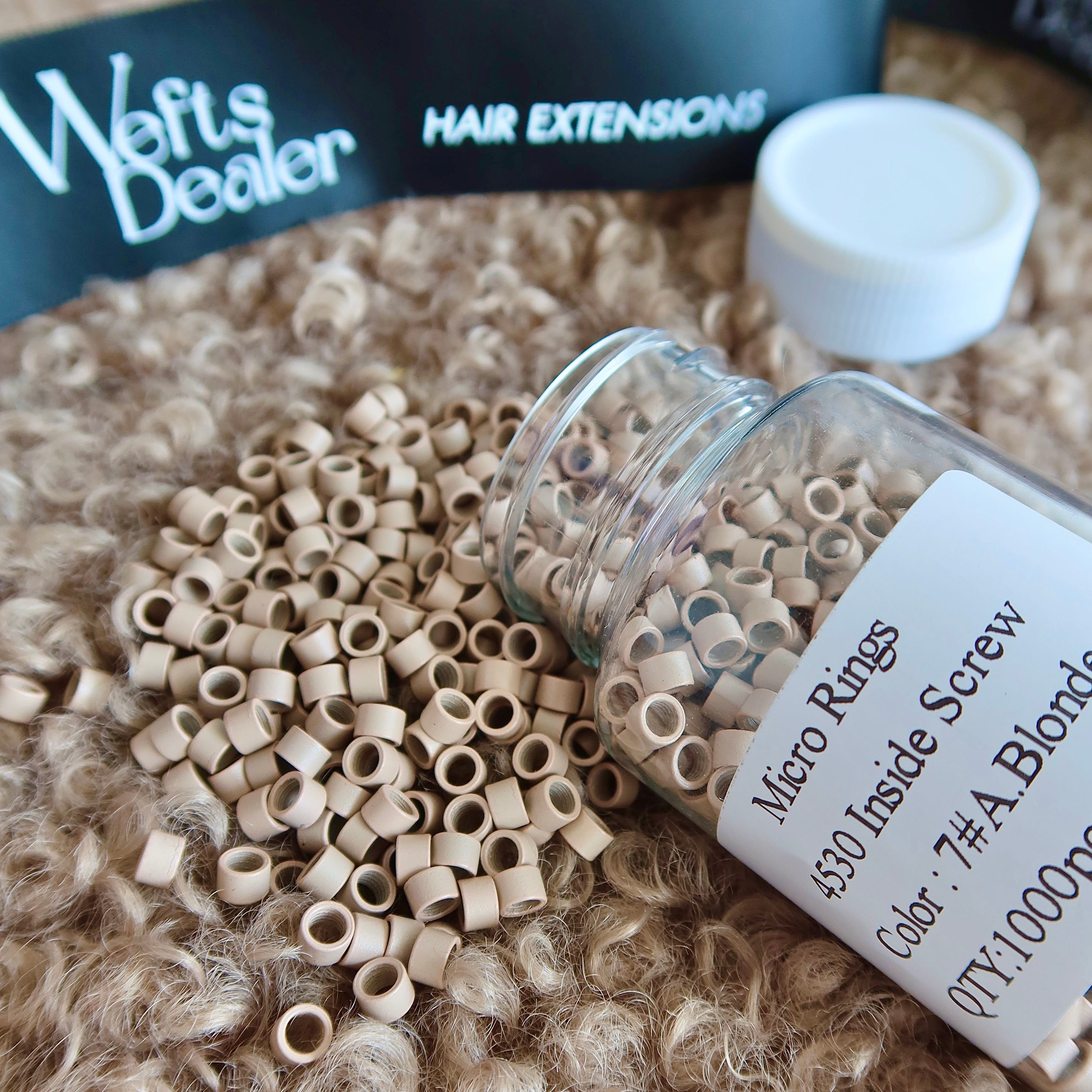 Collection of 3mm Non-Slicone Screw Thread Screw Micro Rings 1000PCS in a gallery layout