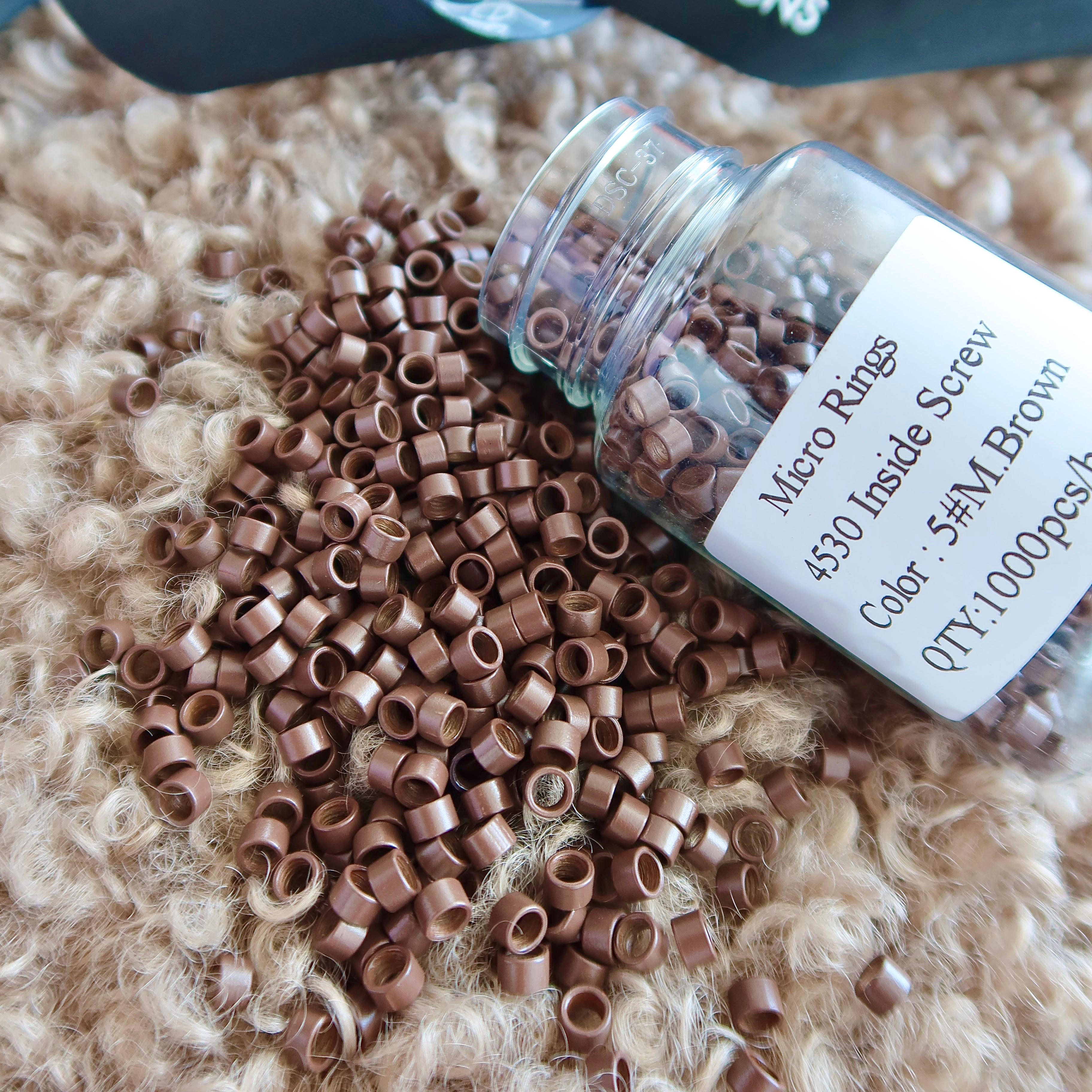 Image of 3mm Non-Slicone Screw Thread Screw Micro Rings 1000PCS