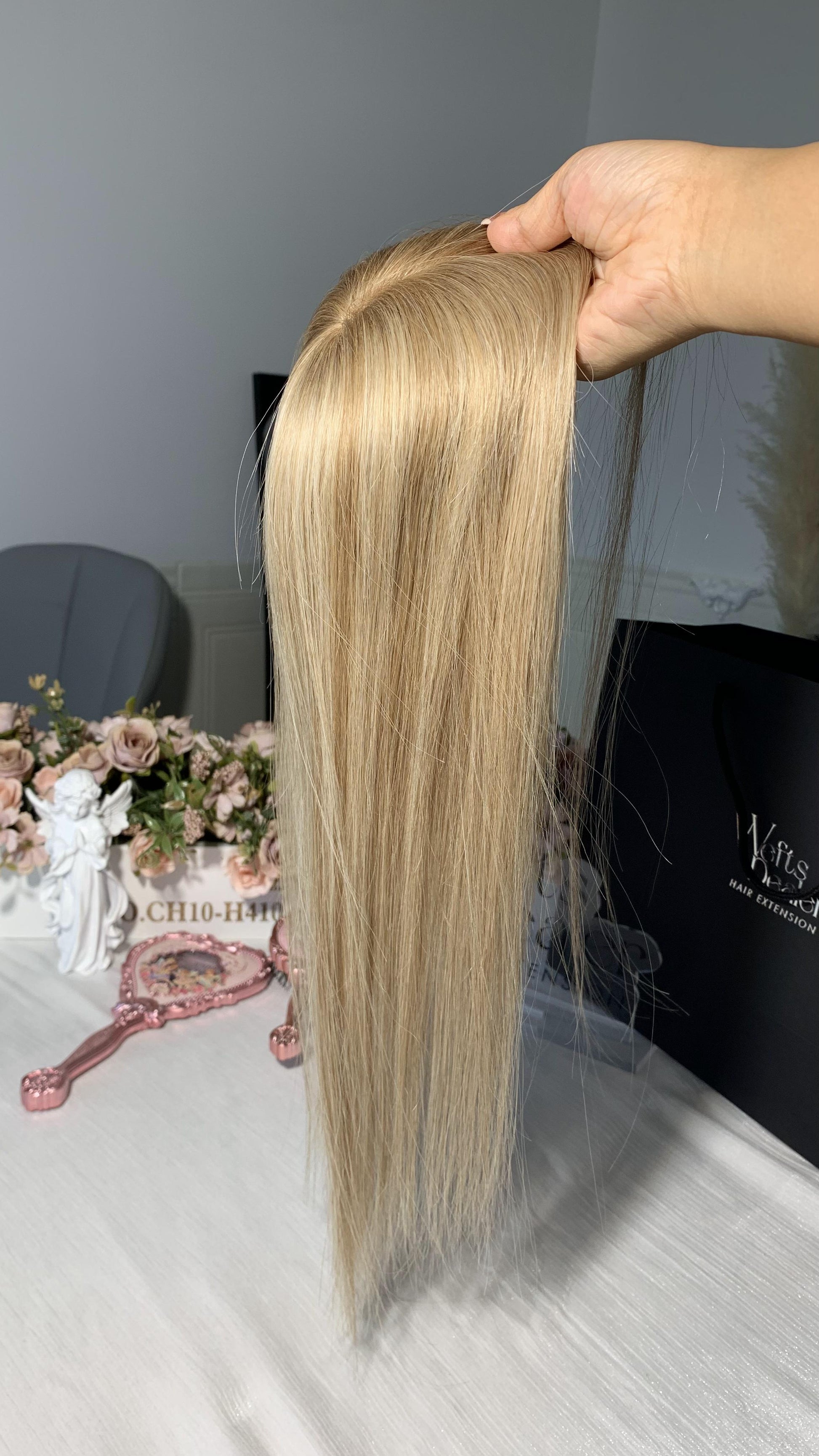 Virgin Hair 3*5" Silk Base Topper-Tiramisu