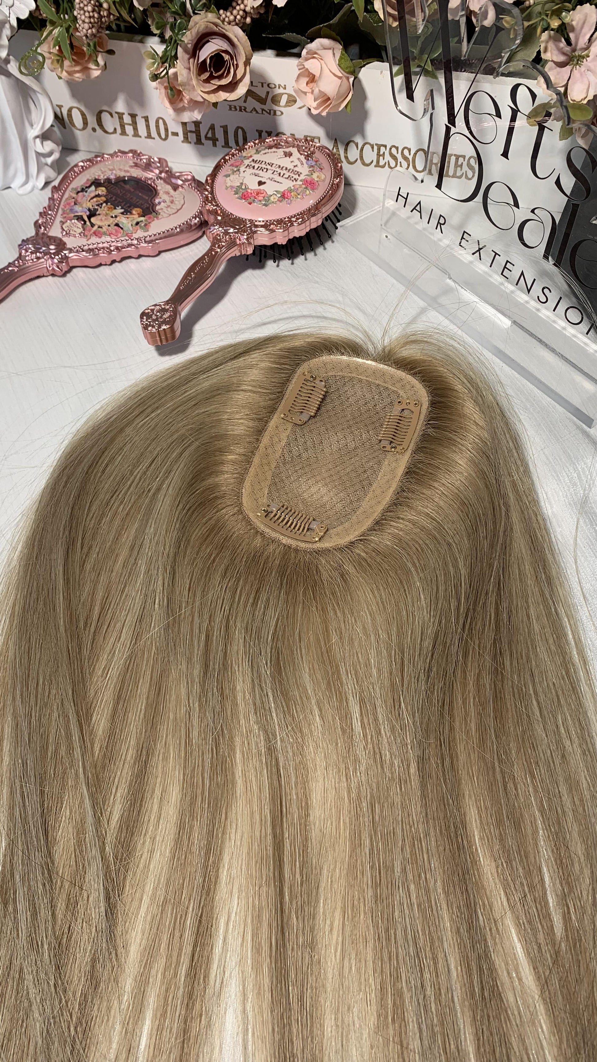 Virgin Hair 3*5" Silk Base Topper-Tiramisu