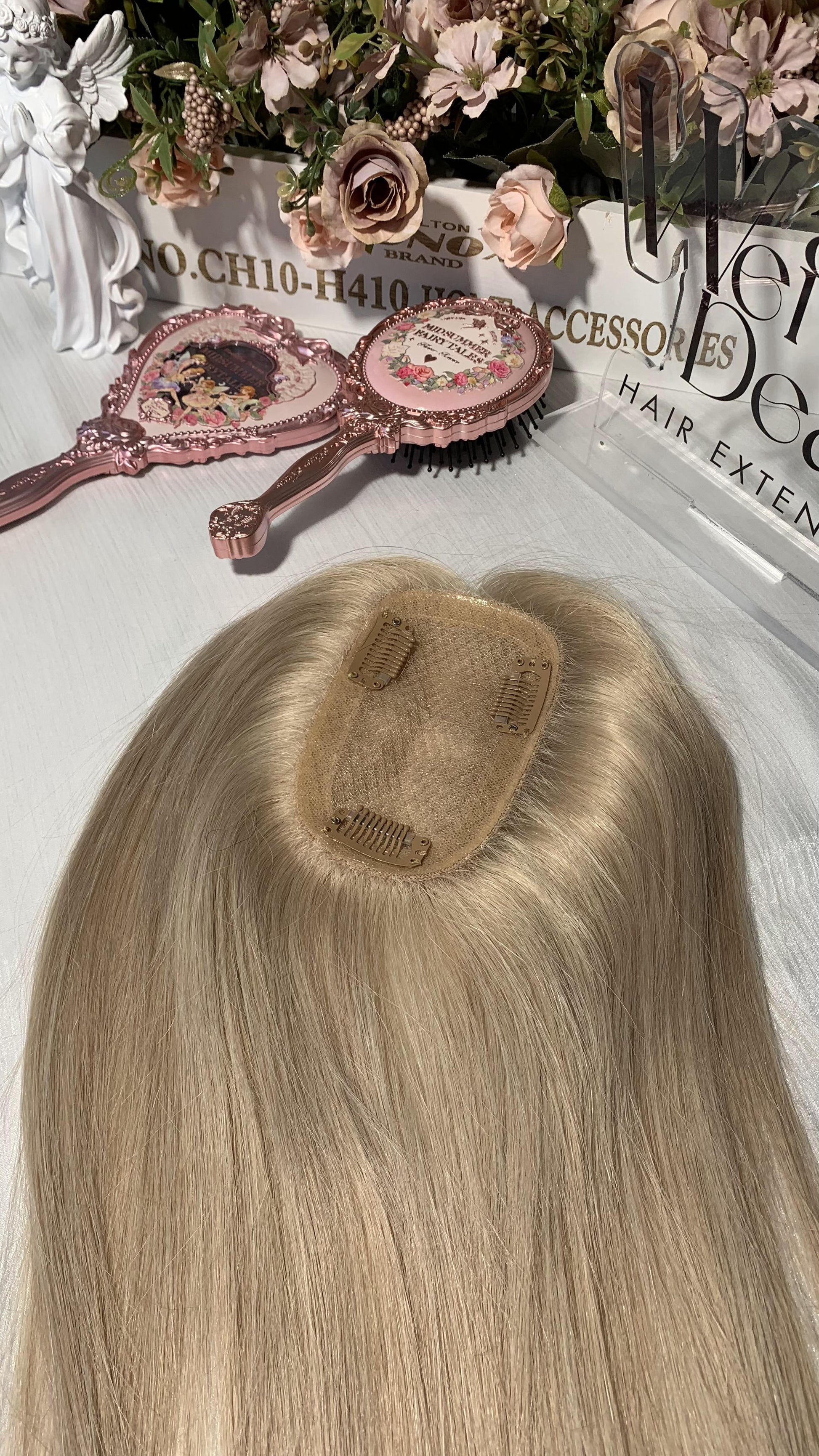 Virgin Hair 3*5" Silk Base Topper-Vanilla Highlight