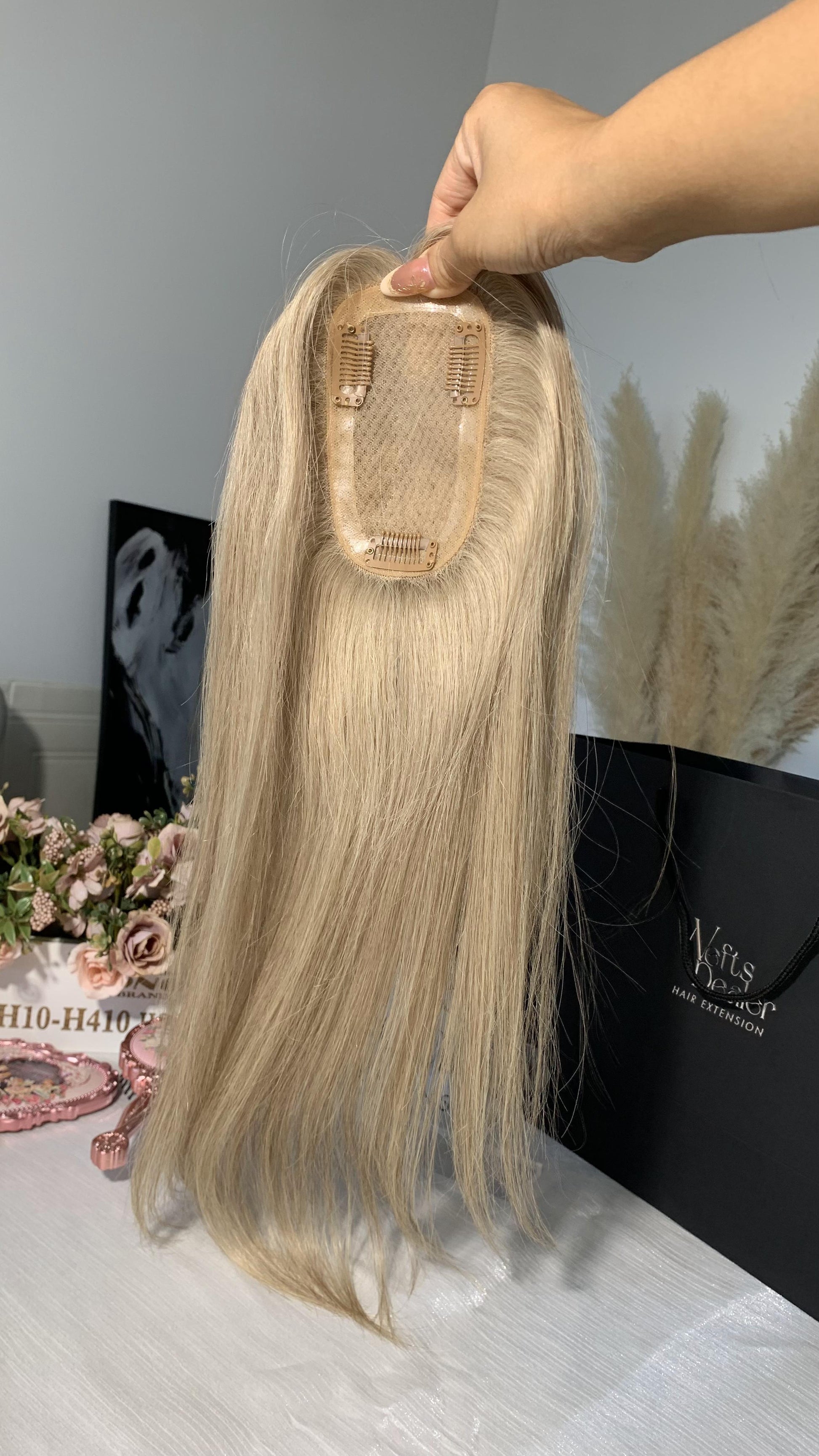 Virgin Hair 3*5" Silk Base Topper-Bohemia Balayage