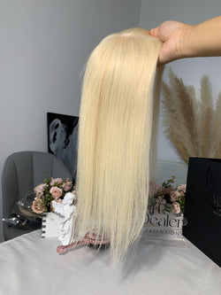 Collection of Virgin Hair 5*5" Mono Base Topper-Beach Blonde in a gallery layout
