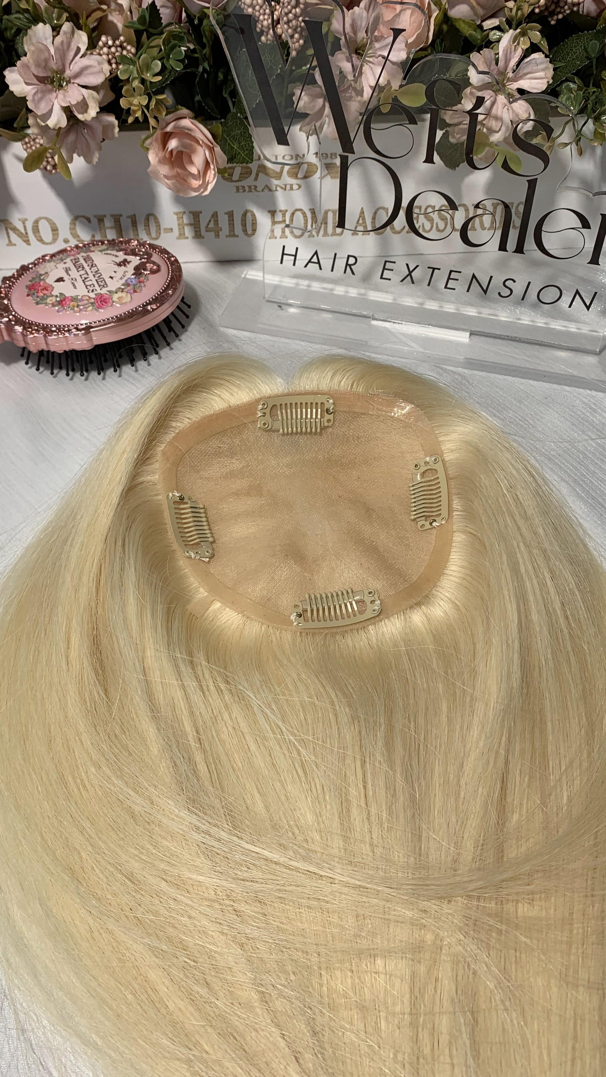 Virgin Hair 5*5" Mono Base Topper-Beach Blonde