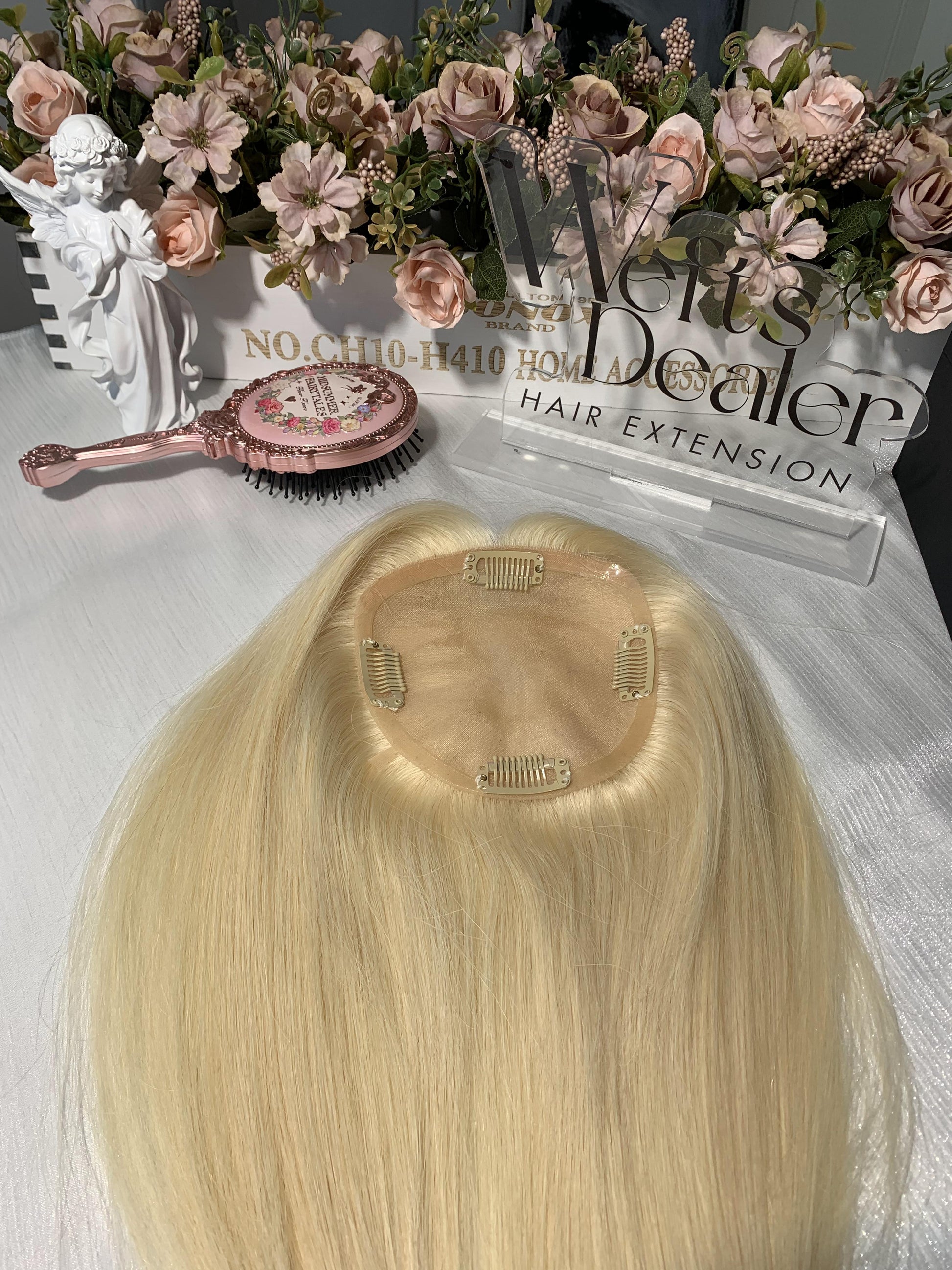 Virgin Hair 5*5" Mono Base Topper-Beach Blonde