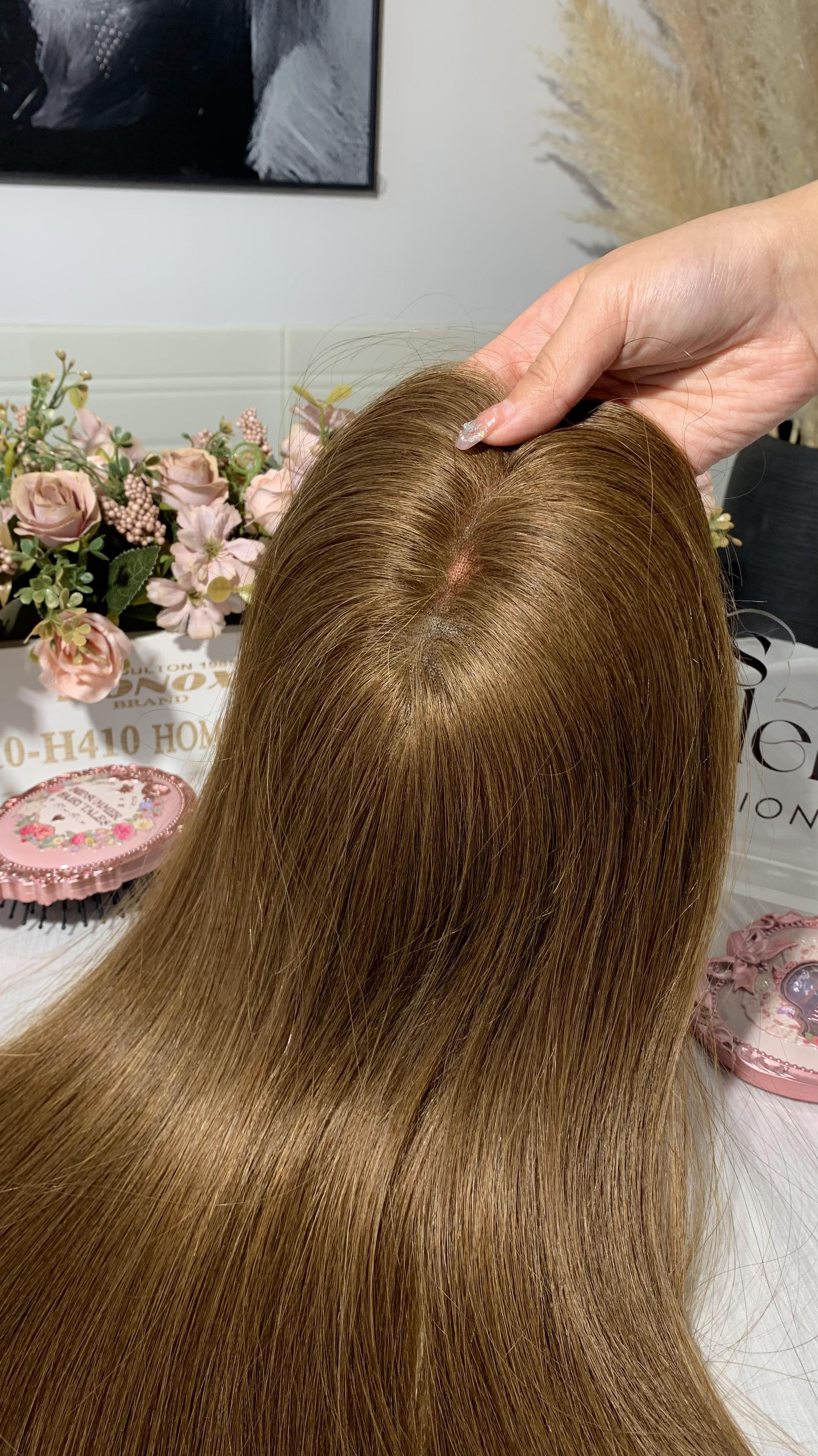 Virgin Hair 6*6.5" HD Base Topper-Coco Powder