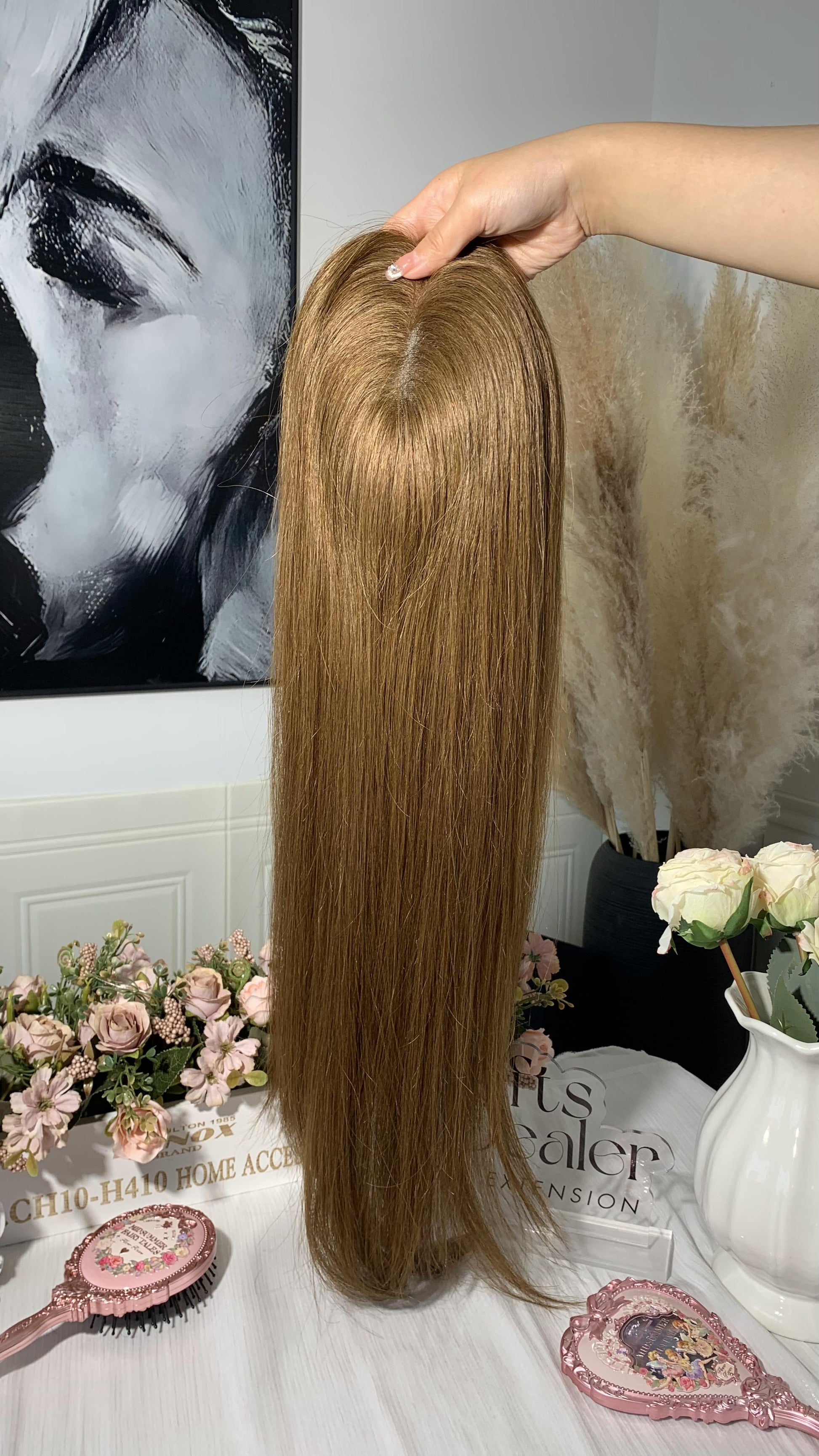 Virgin Hair 6*6.5" HD Base Topper-Coco Powder