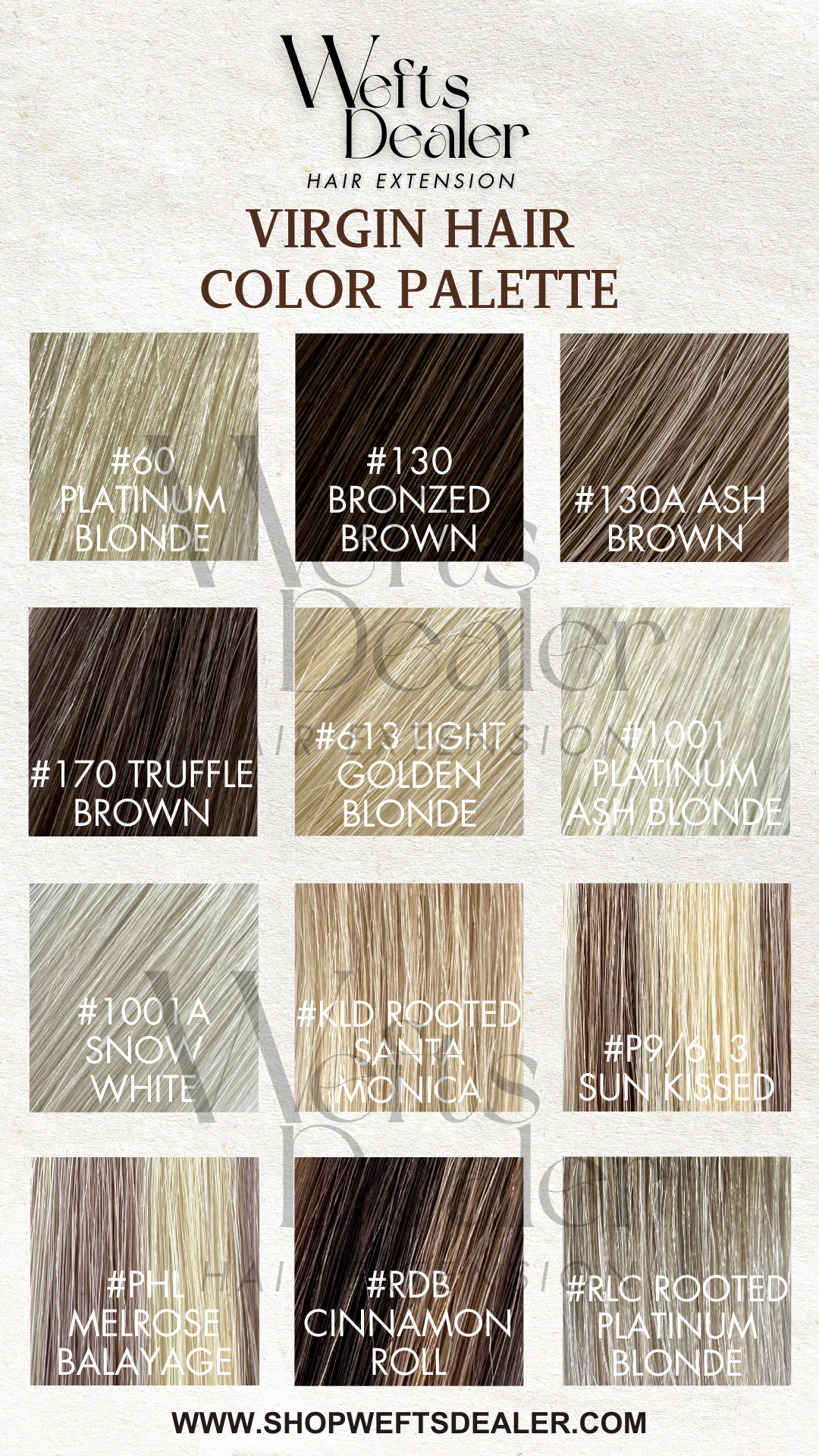 Collection of BULK in VIRGIN-Machine Weft in a gallery layout