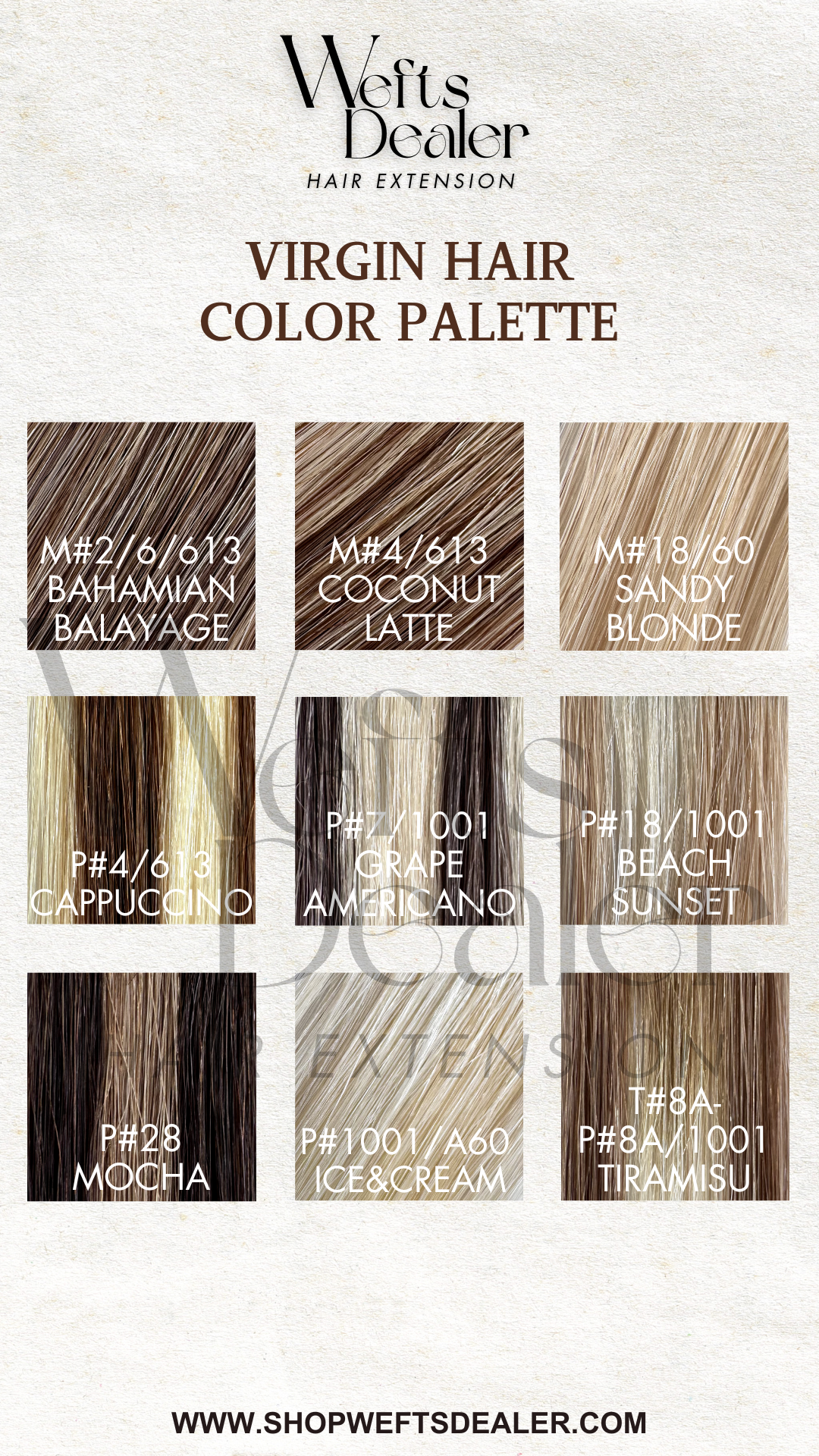 Collection of WeftsDealer VIRGIN HAIR Color Ring(33 Colors) in a gallery layout