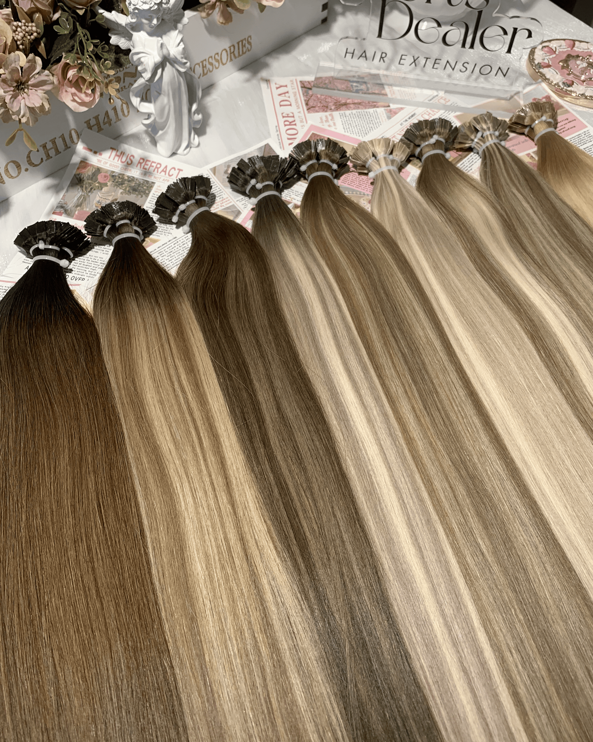 14"-20” Virgin Flat Tips